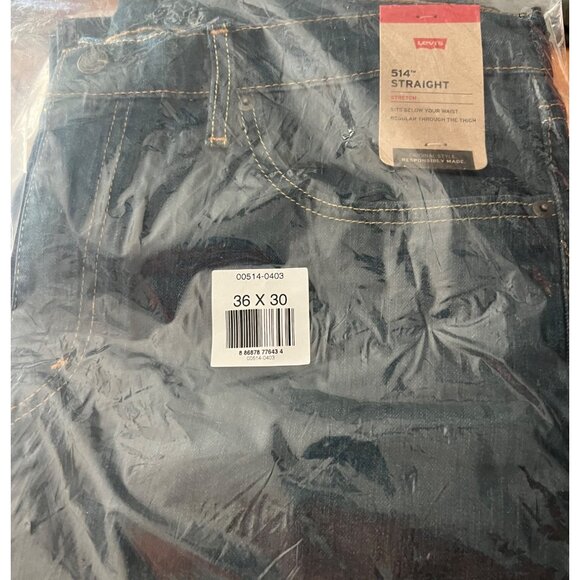Levi's® 514™ Stretch Straight Fit Jeans - MSRP $69.50 NEW! Men's - 36 x 30 - Picture 2 of 5